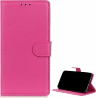 Gigapack Samsung Galaxy S21 FE Bőrhatású flip Tok - Rózsaszín