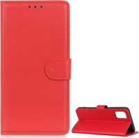 Gigapack Samsung Galaxy A52 5G/4G Bőrhatású flip Tok - Piros