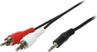 Logilink Jack - RCA kábel 5.0m (3.5mm jack apa - 2xRCA apa)