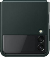 Samsung Galaxy Z Flip3 Gyári Bőr Tok - Fekete