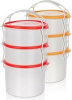 Műanyag ételhordó készlet tetővel 1,5L (3 részes)