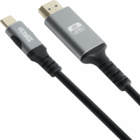 Yenkee USB C v3.1 Gen2 - HDMI 2.0 kábel 1.5m Fekete/Szürke