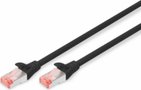 Digitus S/FTP CAT6 Patch kábel 0.5m Fekete