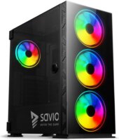 Savio Prime X1 ARGB Számítógépház - Fekete