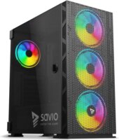 Savio Raptor X1 ARGB Számítógépház - Fekete