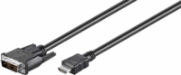 Goobay DVI-D - HDMI kábel 2m Fekete