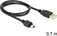 Delock 82396 USB 2.0-A - USB Mini-B 5 tűs, 0,70 m (apa/apa) kábel