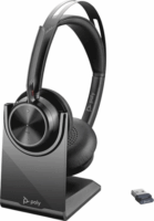 Poly Plantronics Voyager Focus 2 UC Vezeték Nélküli Bluetooth Headset - Fekete (USB-A Töltőállomással)