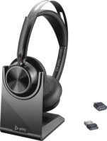 Poly Plantronics Voyager Focus 2 UC Vezeték Nélküli Bluetooth Headset - Fekete (USB-A Töltőállomással)
