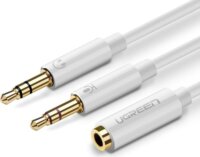 UGREEN 20897 3.5mm Jack kábel 0.25m (3.5mm Jack anya - 2x 3.5mm Jack apa)