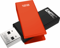 Emtec 128GB C350 Brick USB 2.0 Pendrive - Fekete/Narancssárga