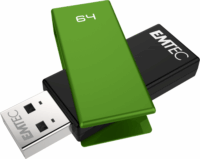 Emtec 64GB C350 Brick USB 2.0 Pendrive - Fekete/Zöld