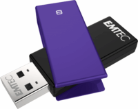 Emtec 8GB C350 Brick USB 2.0 Pendrive - Fekete/Lila