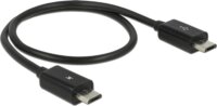 Delock (83570) Tápfeszültség-megosztó kábel Micro USB-B dugó > Micro USB-B dugó OTG