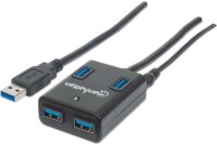 Manhattan SuperSpeed USB 3.0 hub, 4 portos, tápegységgel