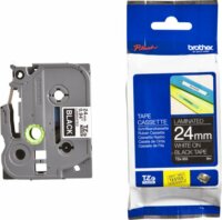 Brother TZE355 P-Touch Feliratozógép szalag 24 mm fekete alapon fehér