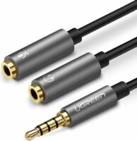 UGREEN 30619 Jack kábel 0.2m (3.5mm Jack apa - 2x 3.5mm Jack anya)