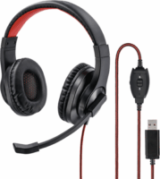 Hama HS-USB400 Headset - Fekete/Piros
