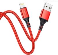 Borofone BX54 USB - Lightning Adat és töltő kábel 1m - Piros