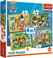 Trefl Mancs Őrjárat vakáción - 4 az 1-ben puzzle 35, 48, 54, 70 darabos