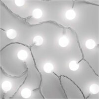 Emos D5AC01 Kül/beltéri LED fényfüzér golyók 4m - Hideg fehér