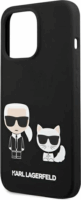 Karl Lagerfeld and Choupette Liquid Apple iPhone 13 Pro Szilikon Tok - Fekete