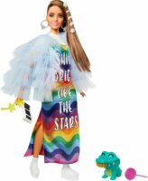 Mattel Barbie Fashionistas: Extravagáns barna hajú baba