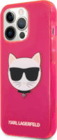 Karl Lagerfeld Choupette Head Apple iPhone 13 Pro Szilikon Tok - Rózsaszín/Mintás