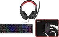 White Shark COMANCHE 3 4in1 Combo USB Gaming Billentyűzet + Egér + Headset + Egérpad - Magyar