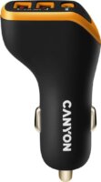 Canyon CNE-CCA08BO 2xUSB + USB-C Autós töltő (18W)