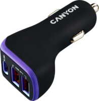 Canyon CNE-CCA08PU 2xUSB + USB-C Autós töltő (18W)