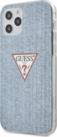 Guess Denim Triangle Apple iPhone 12/12 Pro Szilikon Tok - Világos kék