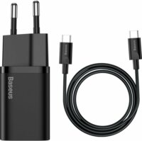 Baseus Super Si Hálózati USB-C töltő (25W) - Fekete