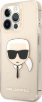Karl Lagerfeld Head Full Glitter Apple iPhone 13 Pro Szilikon Tok - Arany/Mintás