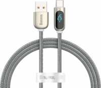 Baseus Display Fast Charging Data Cable USB-A apa - USB-C apa Adat és töltőkábel - Ezüst (1m)