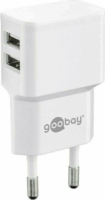 Goobay 44952 Hálózati 2x USB-A töltő (5V / 2.4A) Fehér