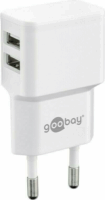 Goobay 44952 2x USB-A Hálózati Töltő Adapter 12W - Fehér