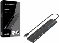 Conceptronic HUBBIES09BP USB 3.0 / USB 2.0 HUB (7 port)