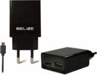 Beline 0011 Hálózati 2xUSB-A töltő (5V / 2A) + 1m Micro-USB töltőkábel