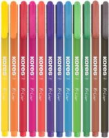 Kores K-Liner Tűfilc készlet - Vegyes színek (12 db / csomag)