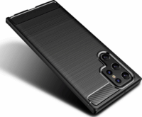 Forcell Carbon Samsung Galaxy S22 Ultra Szilikon Tok - Fekete