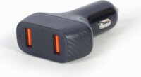 Gembird TA-U2QC3-CAR-01 Autós 2xUSB-A töltő (36W)