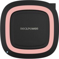 RealPower 266105 Vezeték nélküli töltő (10W) - Fekete / Rózsaszín