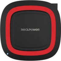 RealPower 257639 Vezeték nélküli töltő (10W) - Fekete / Piros