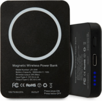 Karl Lagerfeld Magsafe Power Bank 3000mAh Fekete