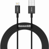 Baseus Superior Series Fast Charging Data USB-A apa 2.0 - Lightning apa Adat és töltőkábel - Fekete (2m)