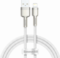 Baseus Cafule Series Metal Data Cable USB-A apa 2.0 - Lightning apa Adat és töltőkábel - Fehér (1m)