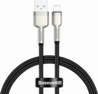 Baseus Cafule Series Metal Data Cable USB-A apa 2.0 - Lightning apa Adat és töltőkábel - Fekete (0.25m)