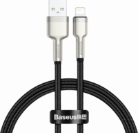 Baseus Cafule Series Metal Data Cable USB-A apa 2.0 - Lightning apa iPhone töltőkábel - Fekete (0.25m)