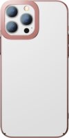 Baseus Glitter Apple iPhone 13 Pro Műanyag Tok - Átlátszó/Pink